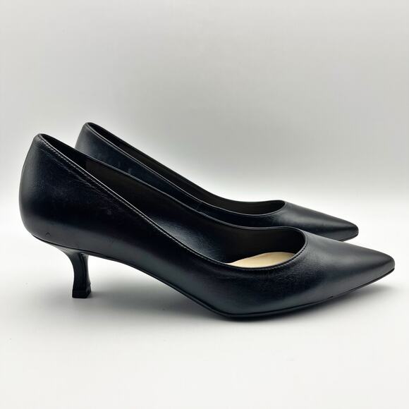 Ted Baker Women's Madylen Pumps US 9.5 EU 39.5 Black Leather Kitten Heel NWOB - Picture 3 of 15